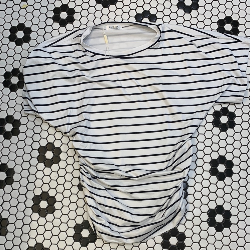 Classic Striped Tee in Black and White